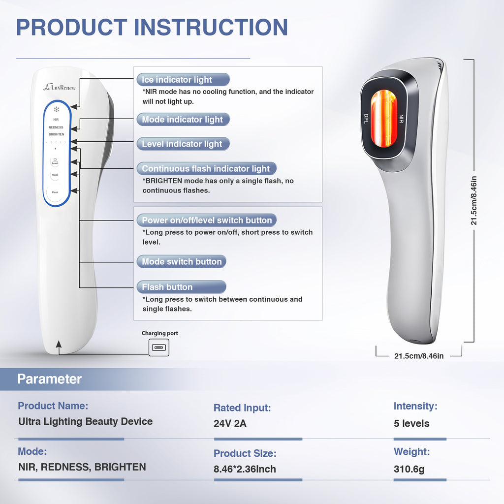 LuxRenew Clear Pro DPL NIR Beauty Device